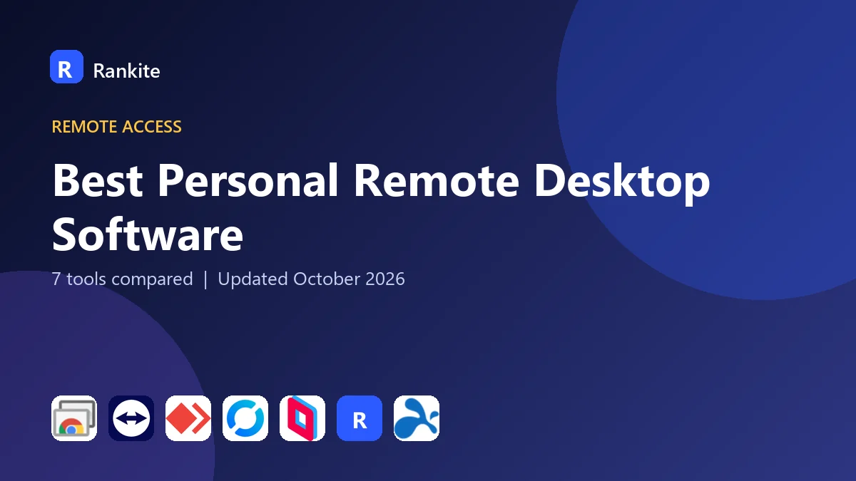 Best Personal Remote Desktop Software in 2026: 7 Tools Compared