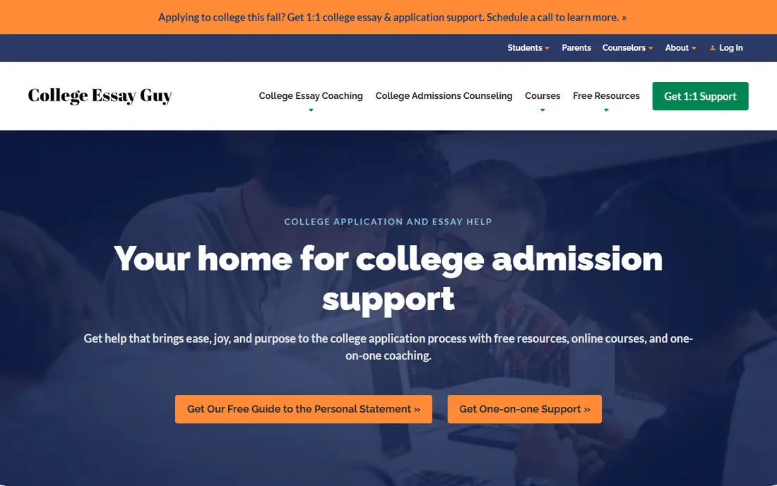 College Essay Guy homepage