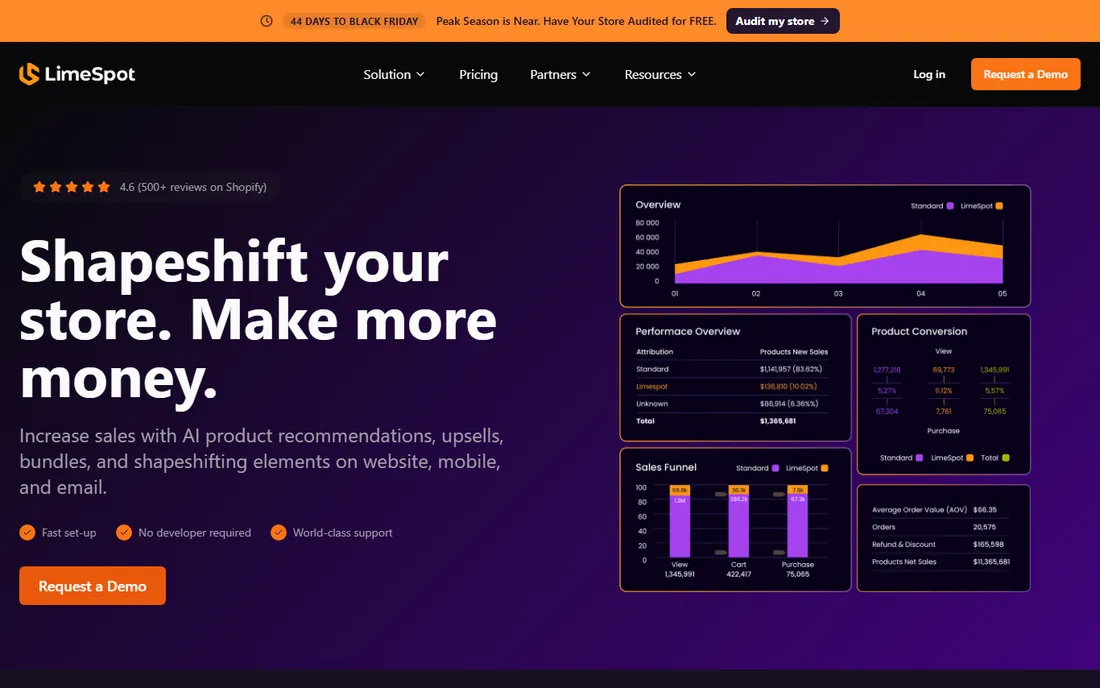 LimeSpot homepage