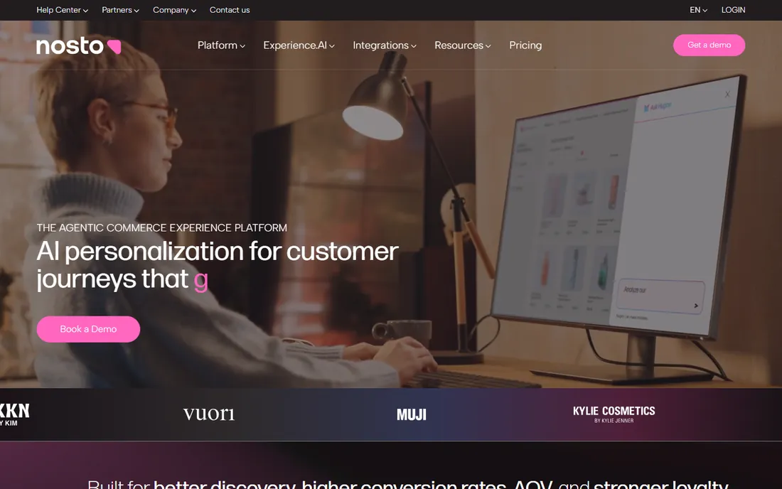 Nosto homepage