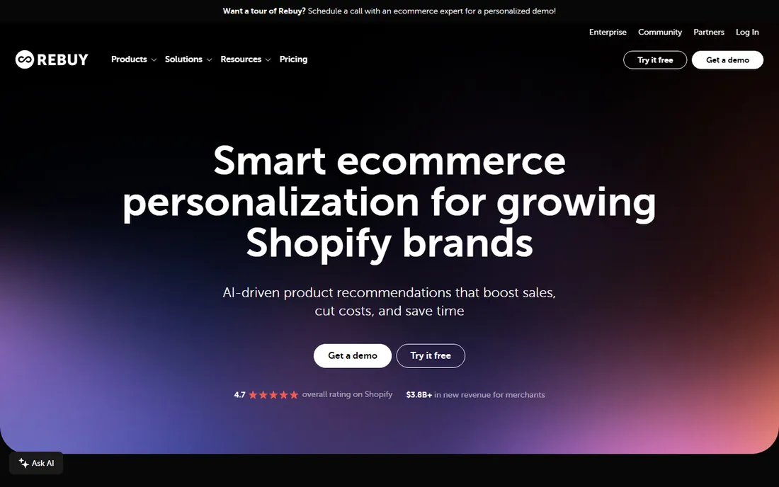 Rebuy homepage