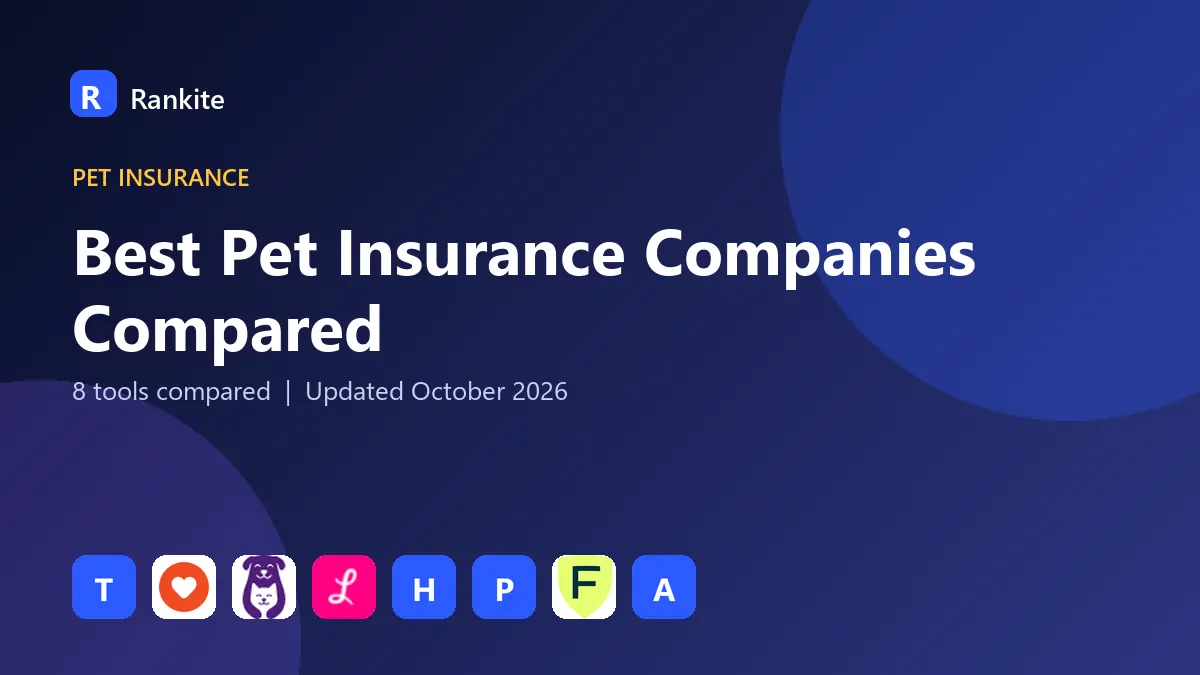Best Pet Insurance Companies Compared in 2026: 8 Tools Compared