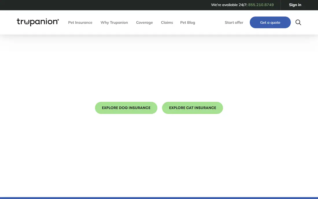 Trupanion homepage