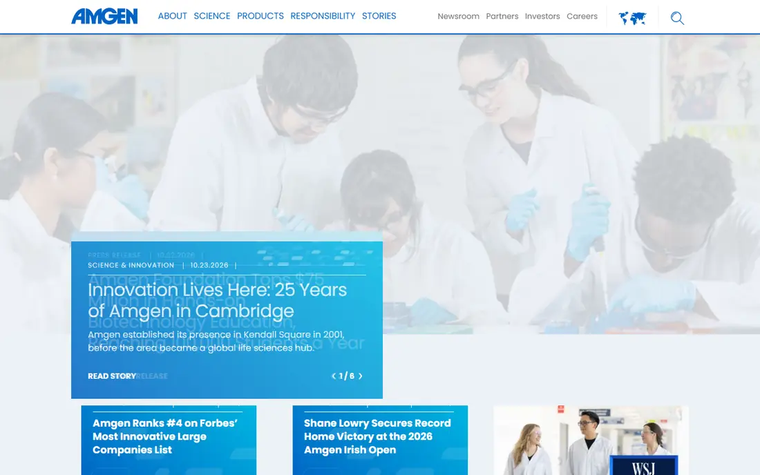 Amgen homepage