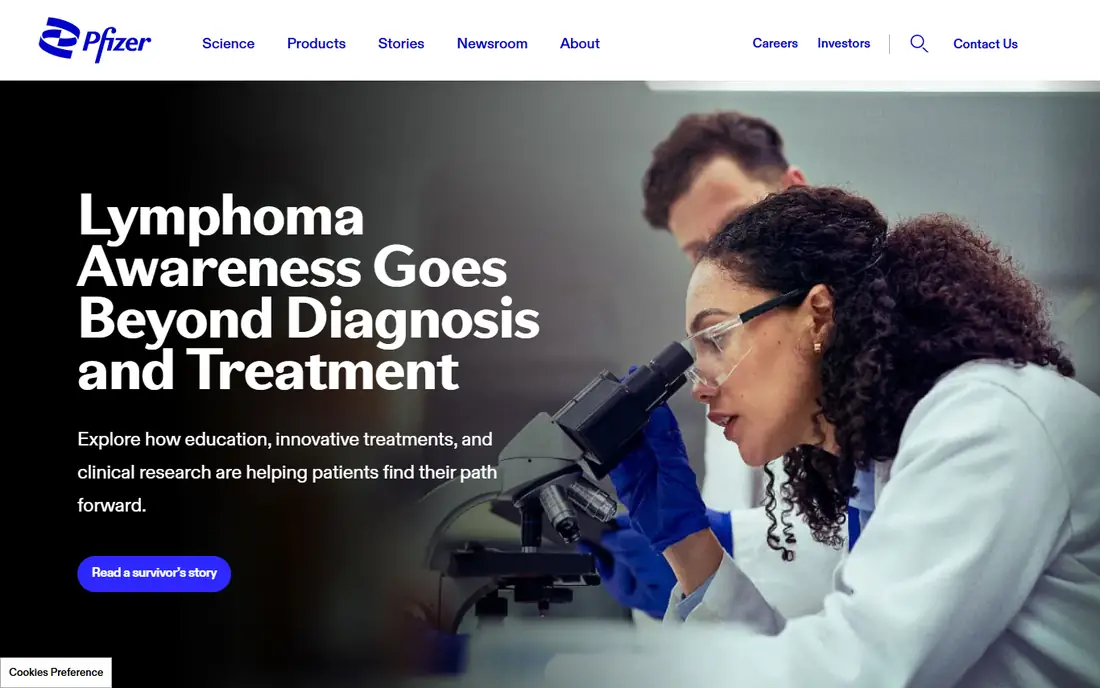 Pfizer homepage