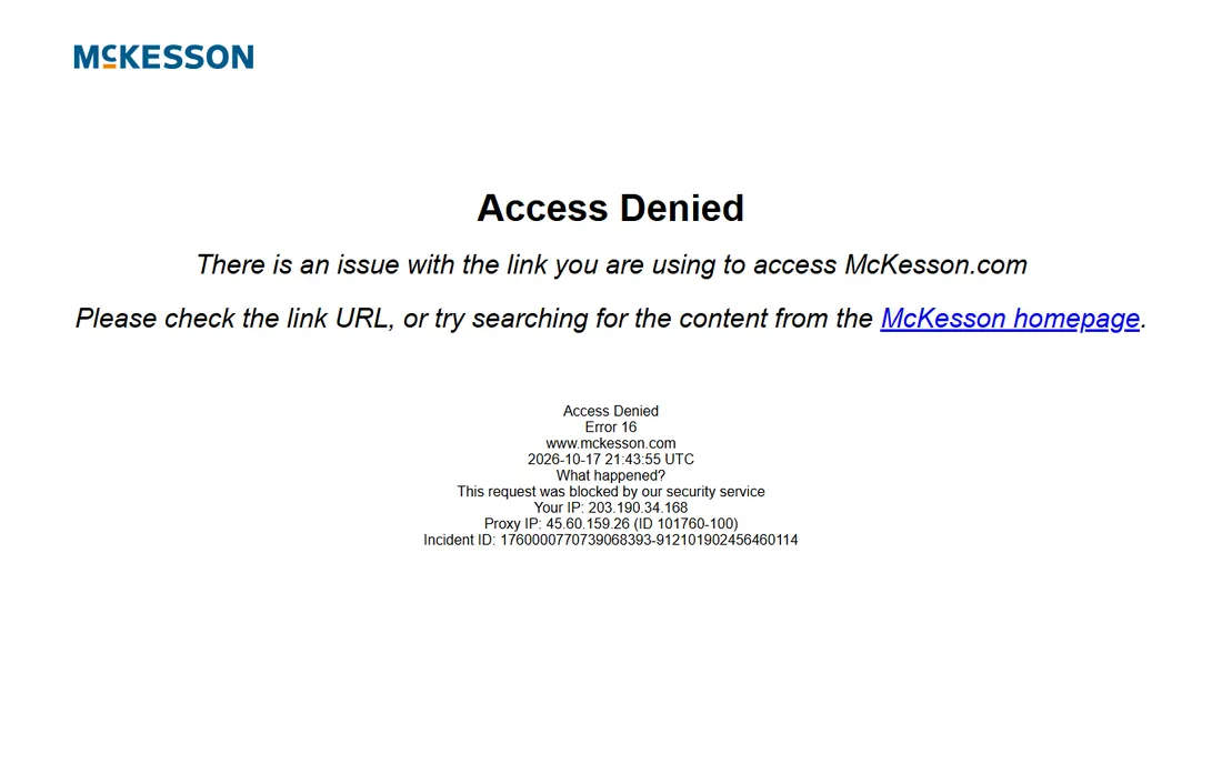 McKesson EnterpriseRx homepage