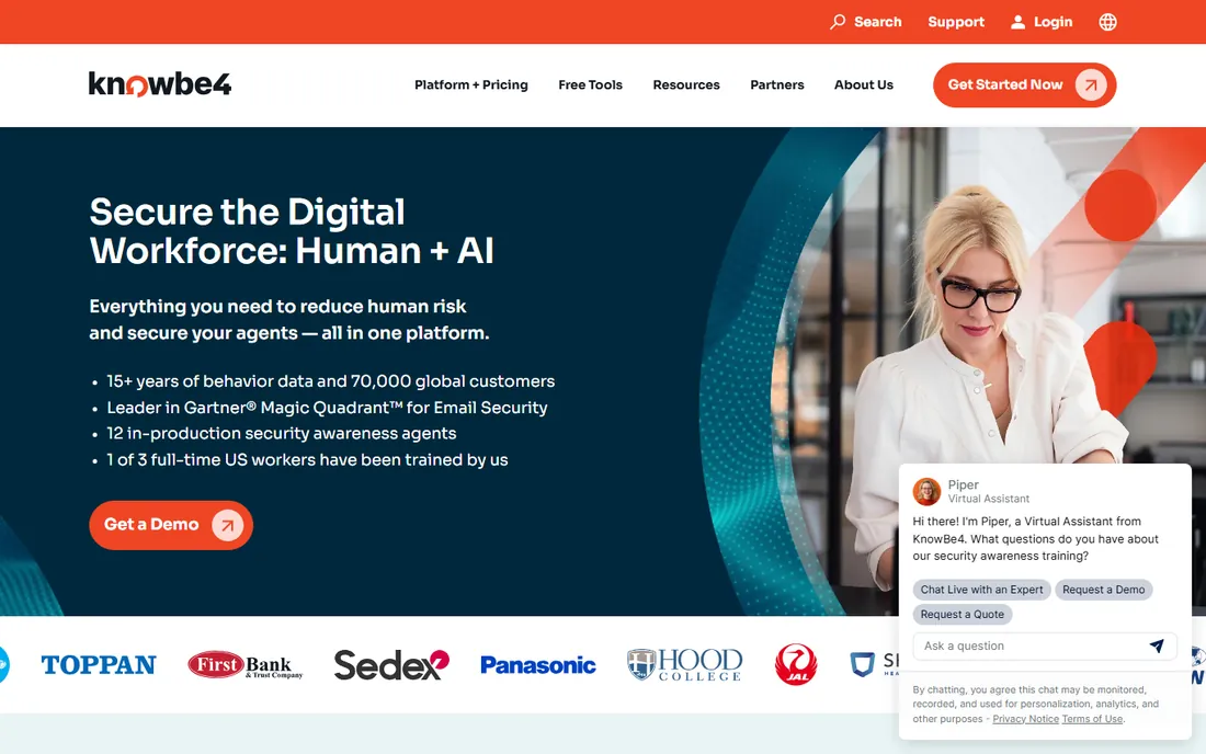 KnowBe4 homepage