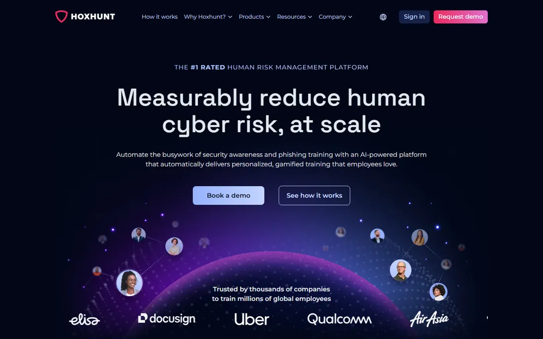 Hoxhunt homepage
