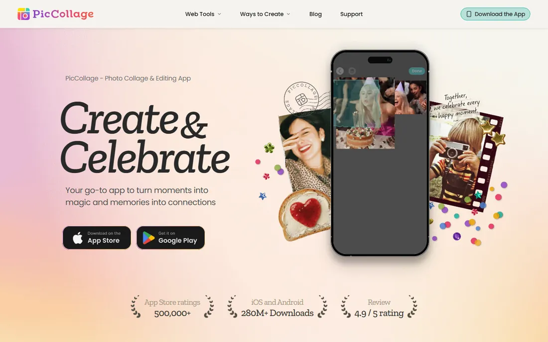 PicCollage homepage