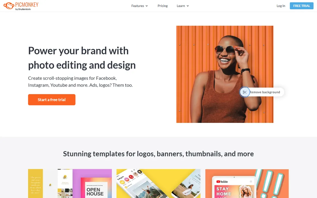 PicMonkey homepage