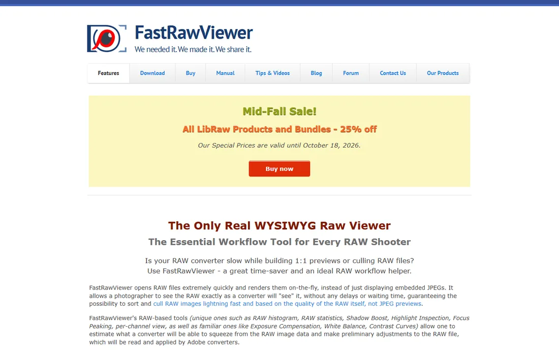 FastRawViewer homepage