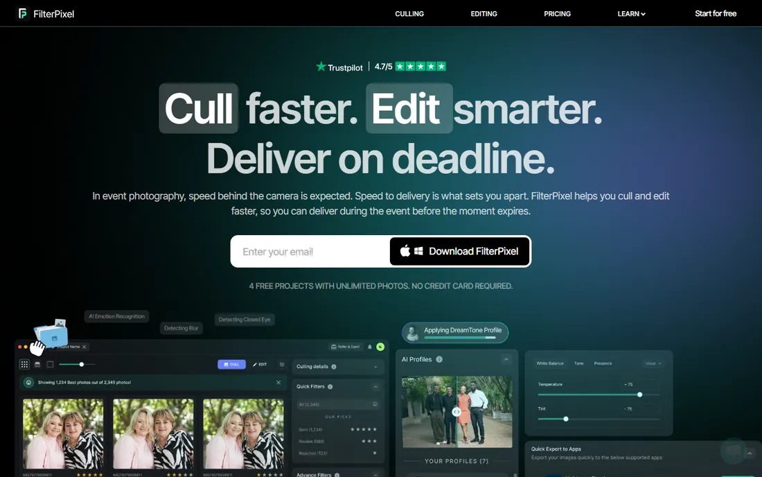 FilterPixel homepage