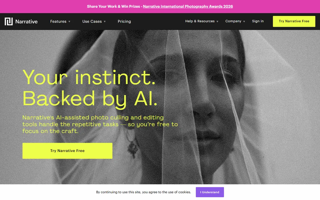 Narrative Select homepage