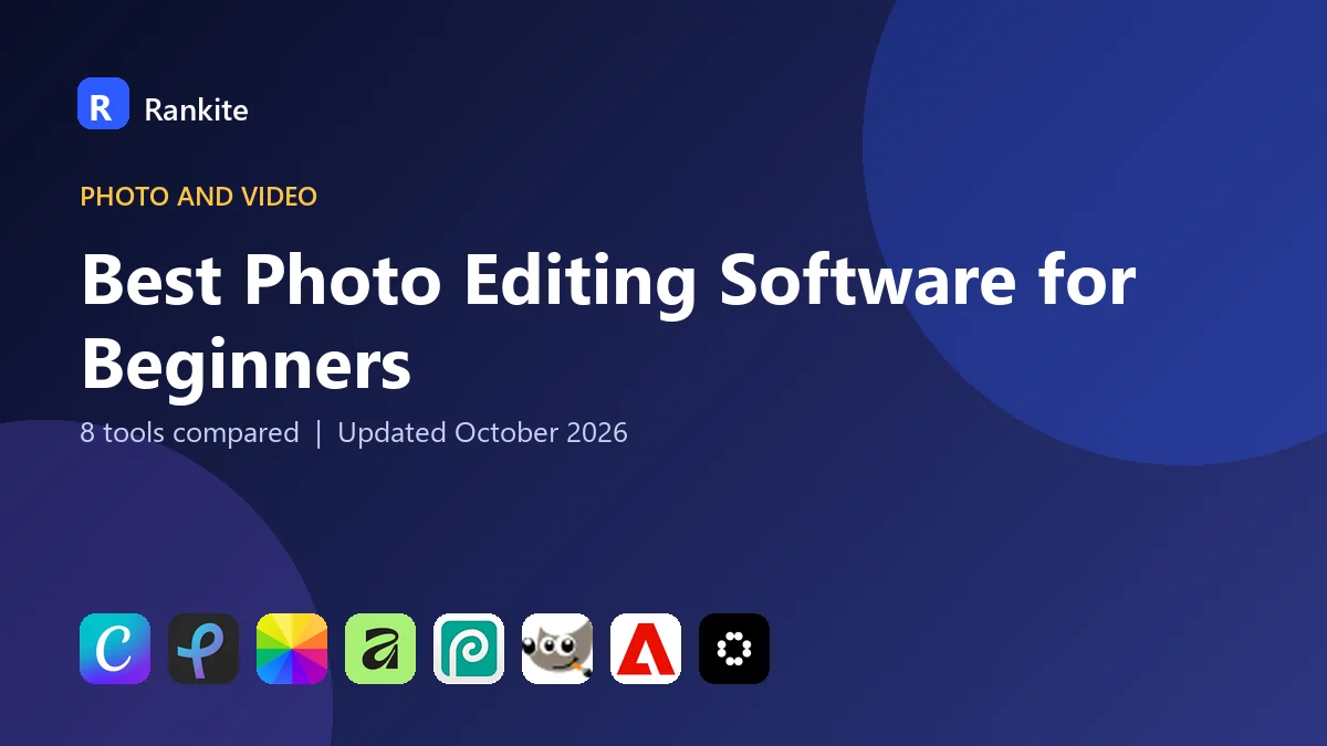 Best Photo Editing Software for Beginners in 2026: 8 Tools Compared