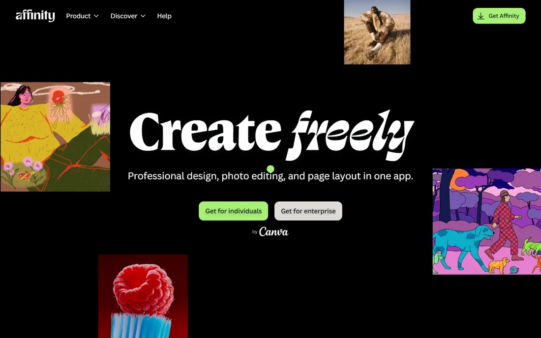 Affinity homepage