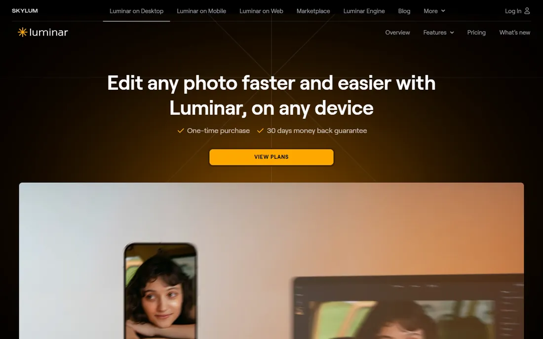 Luminar Neo homepage
