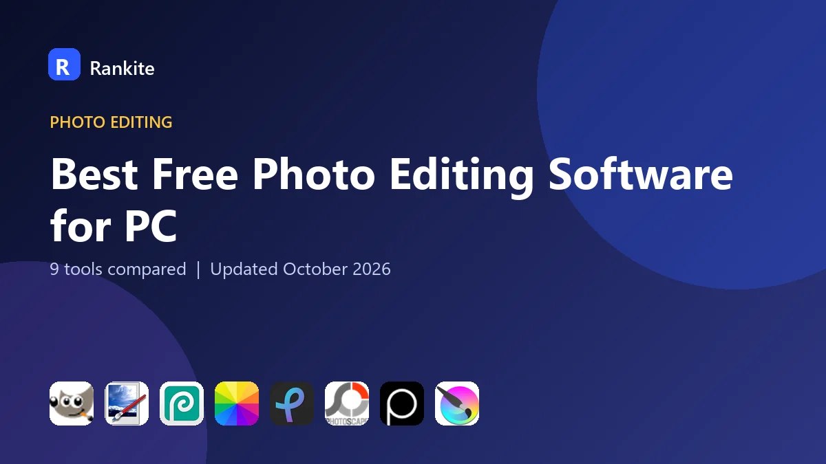 Best Free Photo Editing Software for PC in 2026: 9 Tools Compared