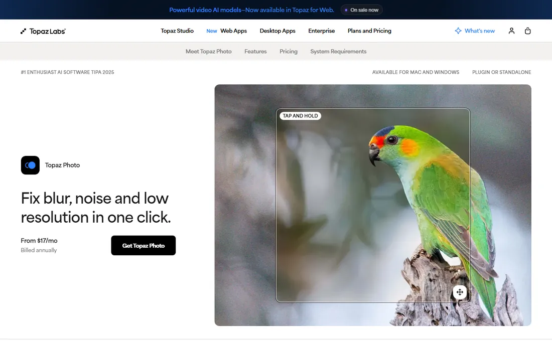 Topaz Photo homepage