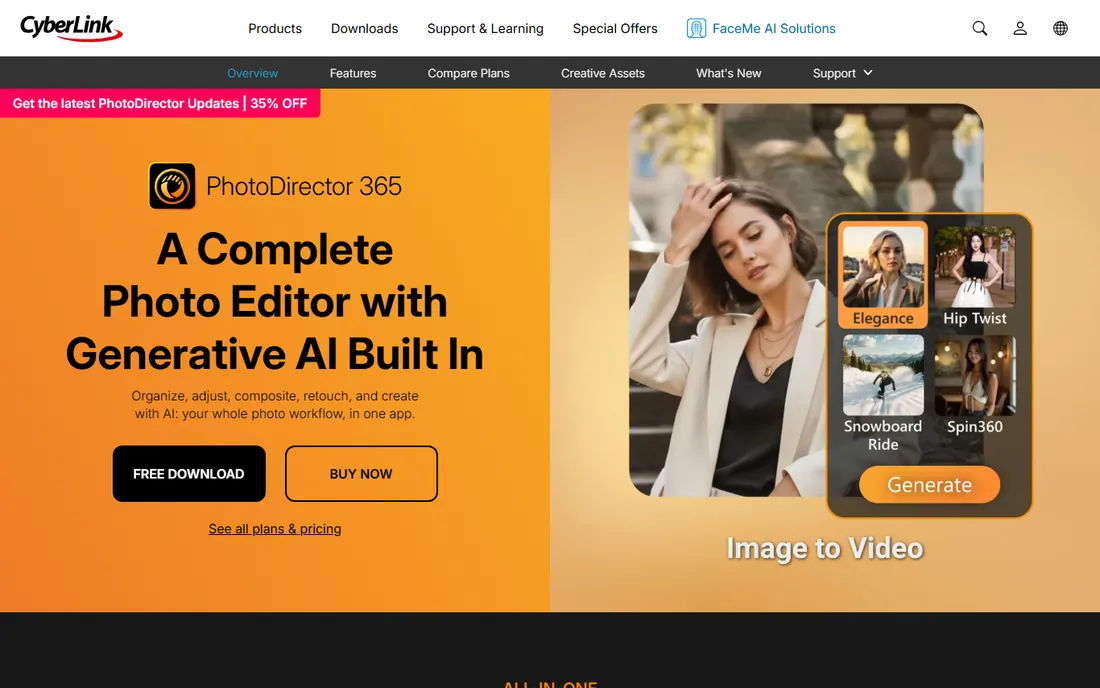 CyberLink PhotoDirector homepage