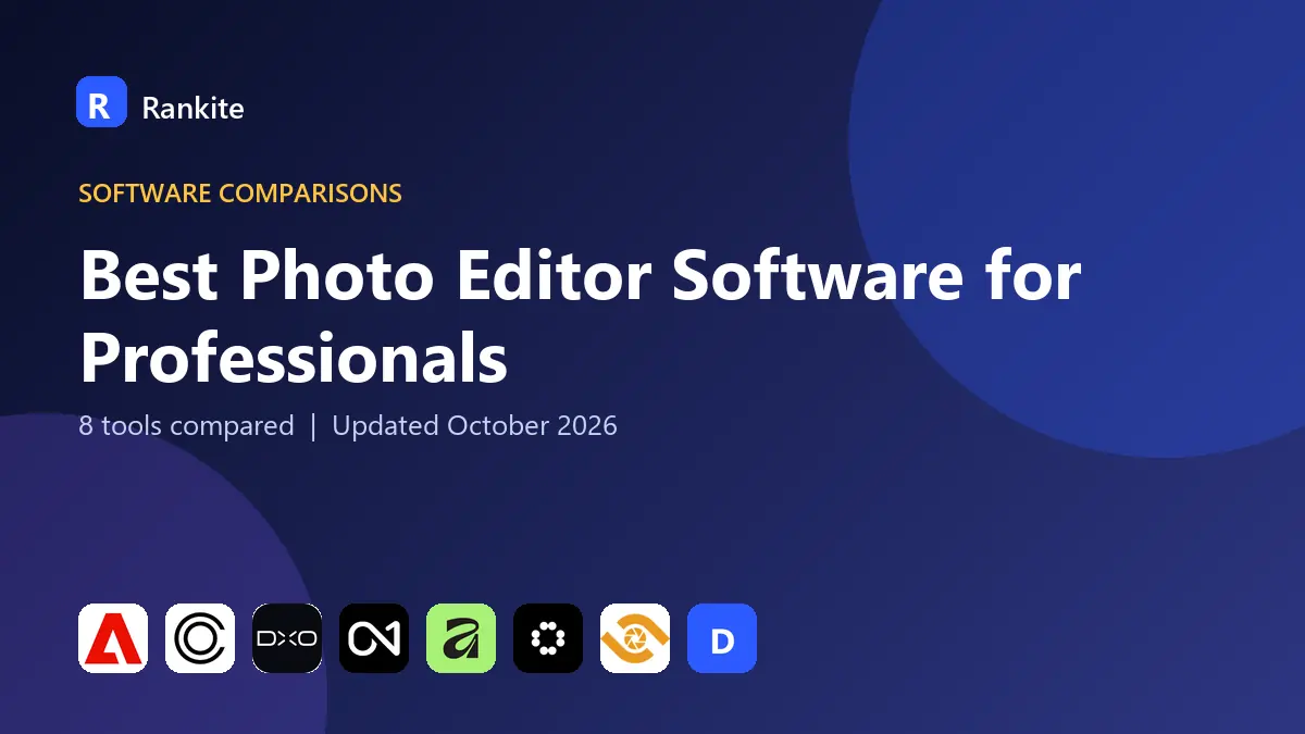 Best Photo Editor Software for Professionals in 2026: 8 Tools Compared