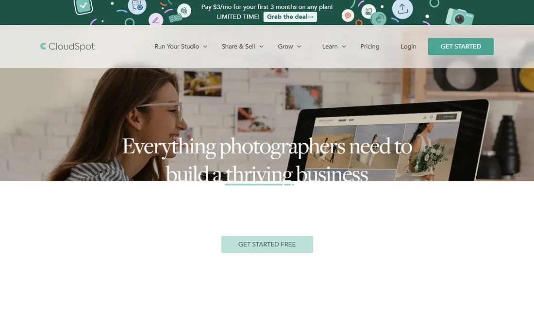 CloudSpot homepage