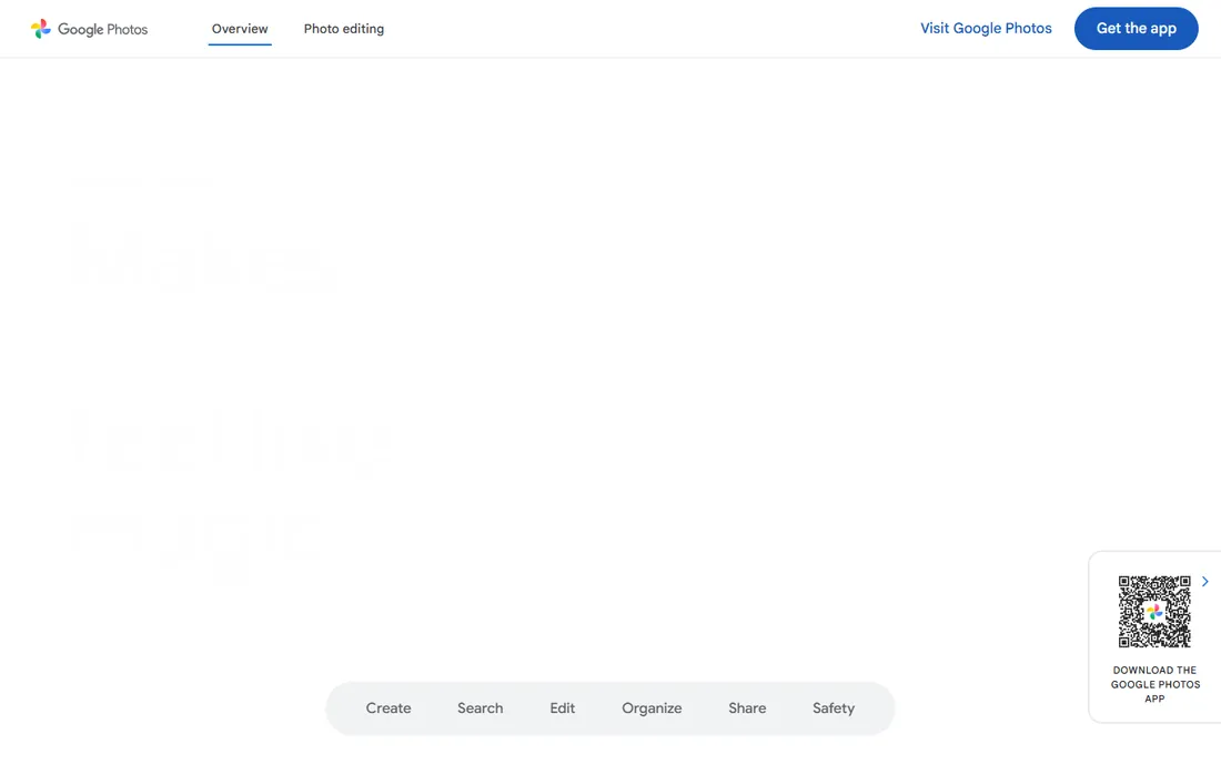 Google Photos homepage