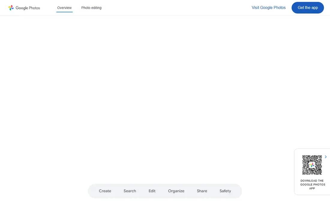 Google Photos homepage