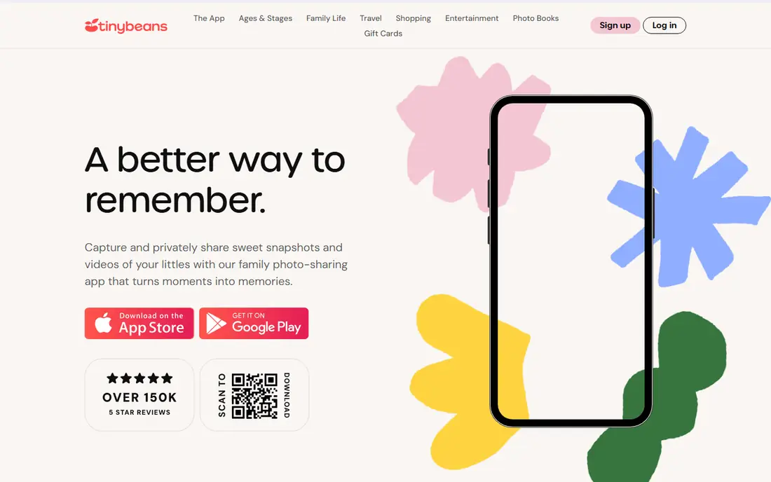Tinybeans homepage