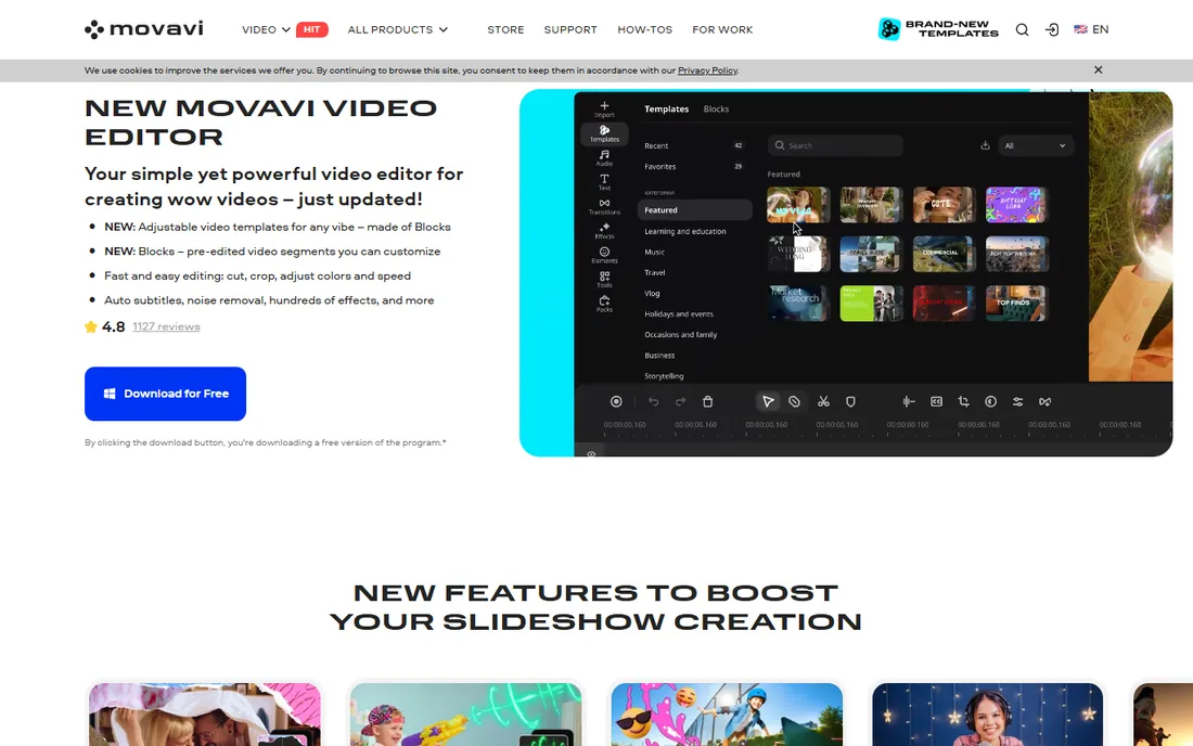 Movavi Slideshow Maker homepage