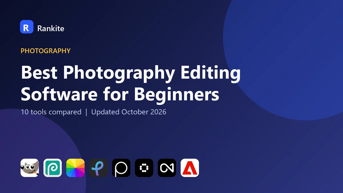 Best Photography Editing Software for Beginners in 2026: 10 Picks