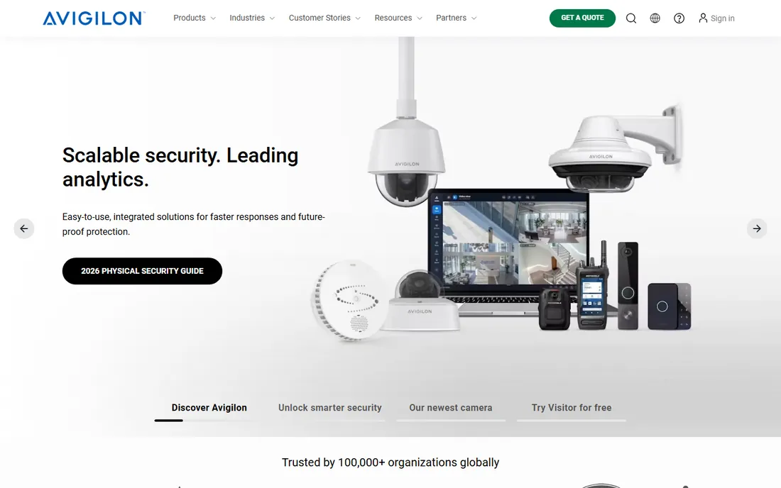 Avigilon Alta homepage