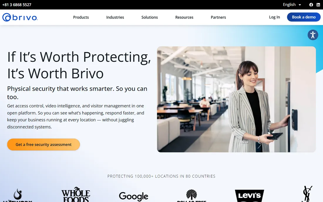 Brivo homepage
