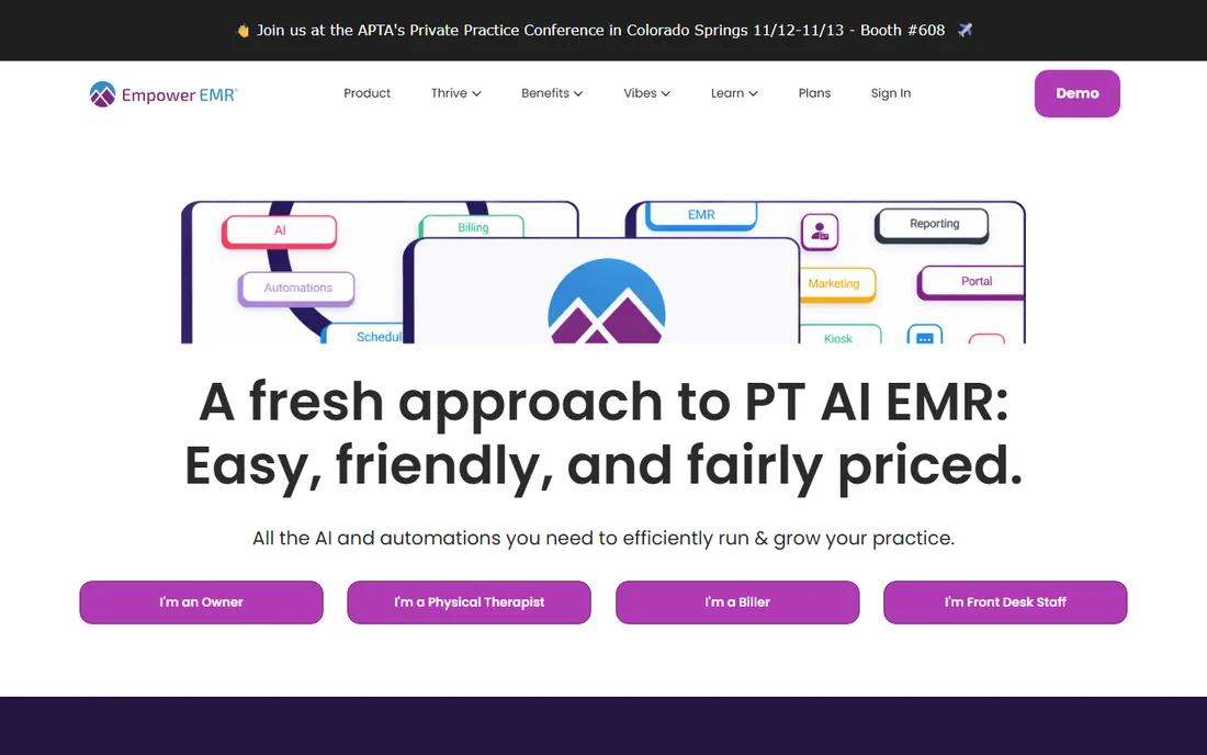 Empower EMR homepage