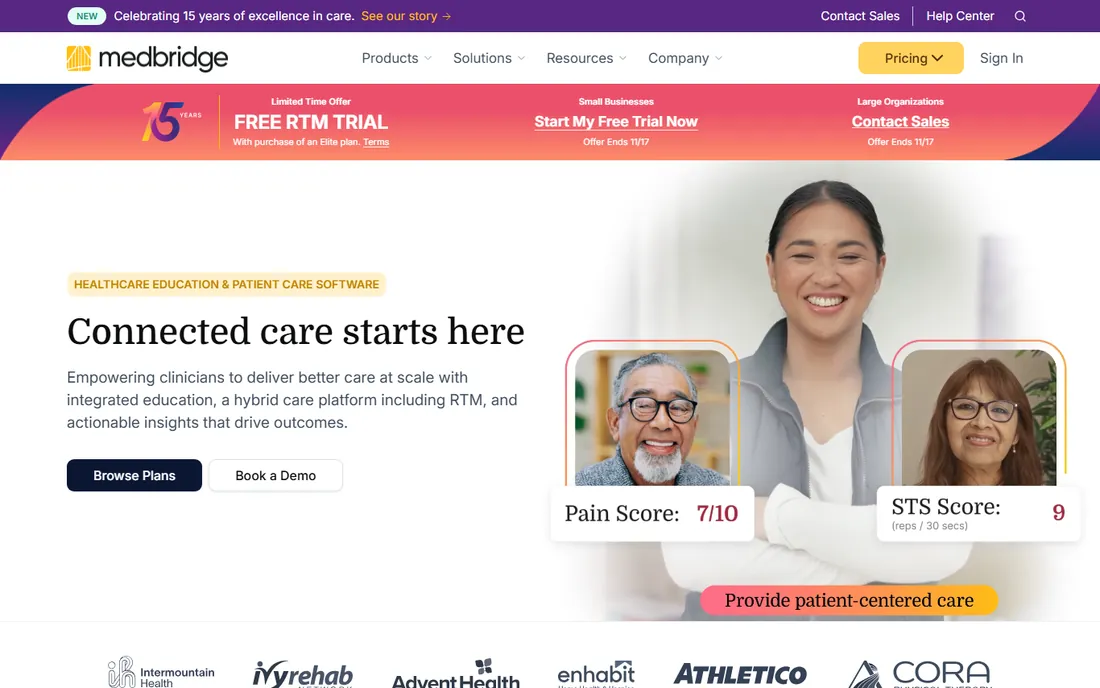 MedBridge homepage