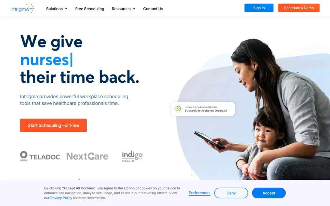 Intrigma homepage