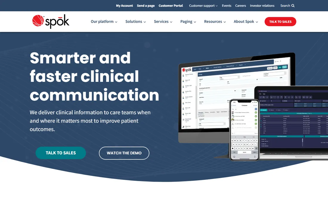 Spok homepage