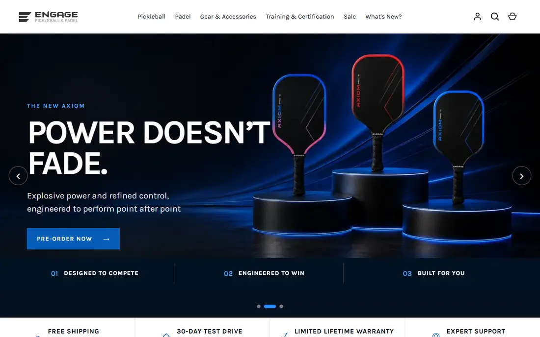 Engage homepage