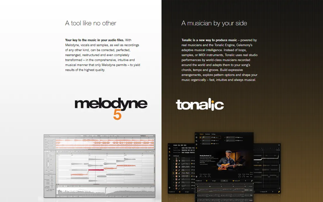 Celemony Melodyne homepage