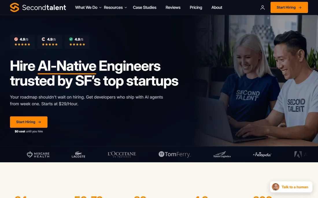Second Talent homepage