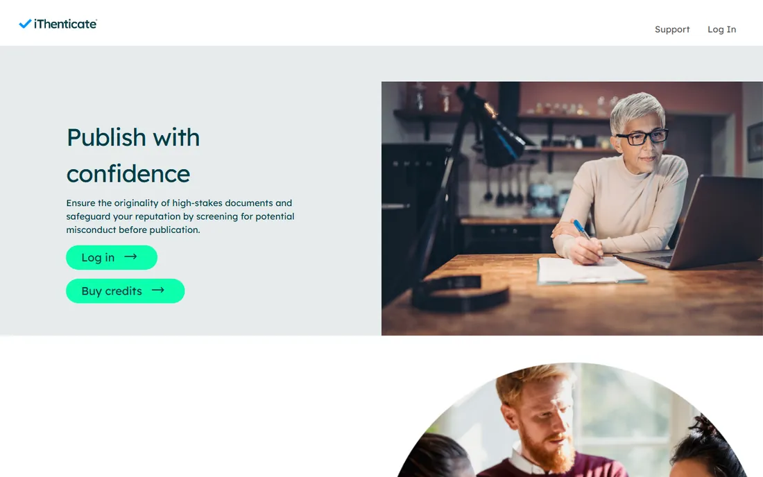 iThenticate homepage