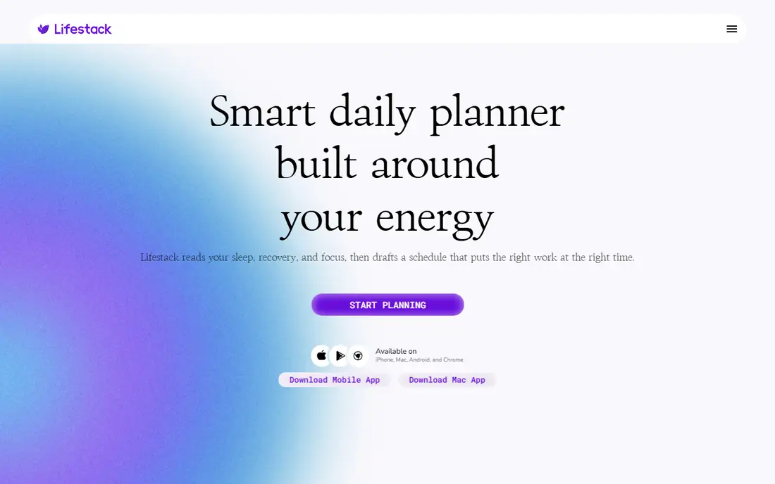 Lifestack homepage