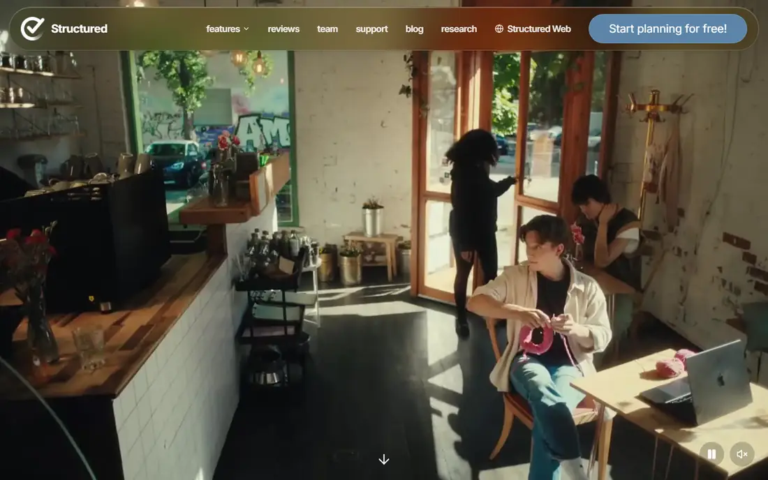 Structured homepage