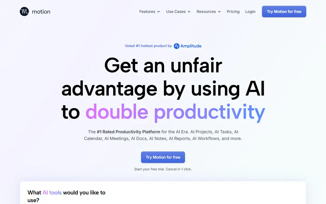 Motion homepage