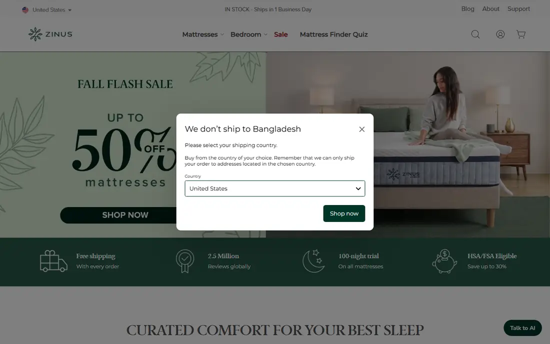 Zinus Platforma with Headboard homepage