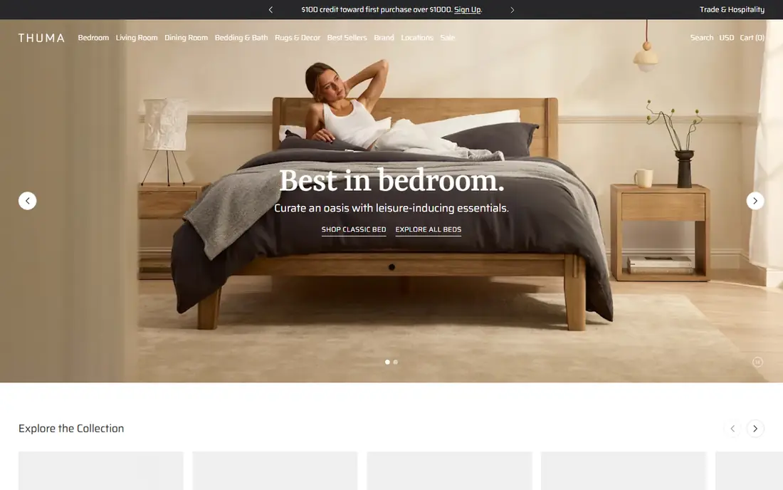 Thuma Classic Bed homepage