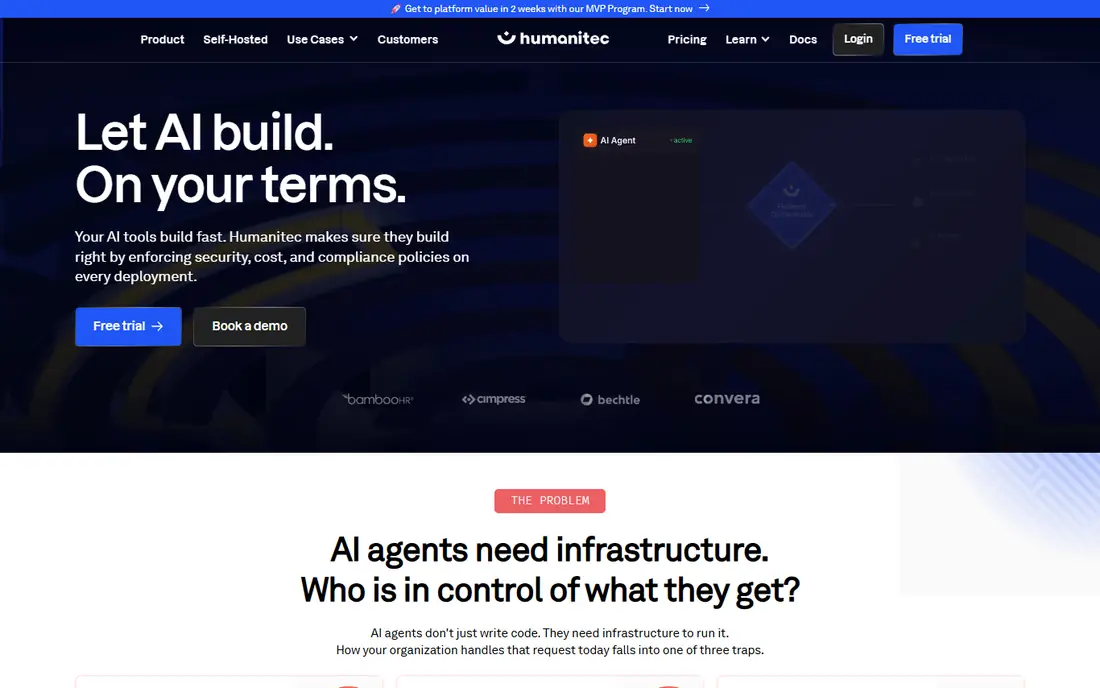 Humanitec homepage
