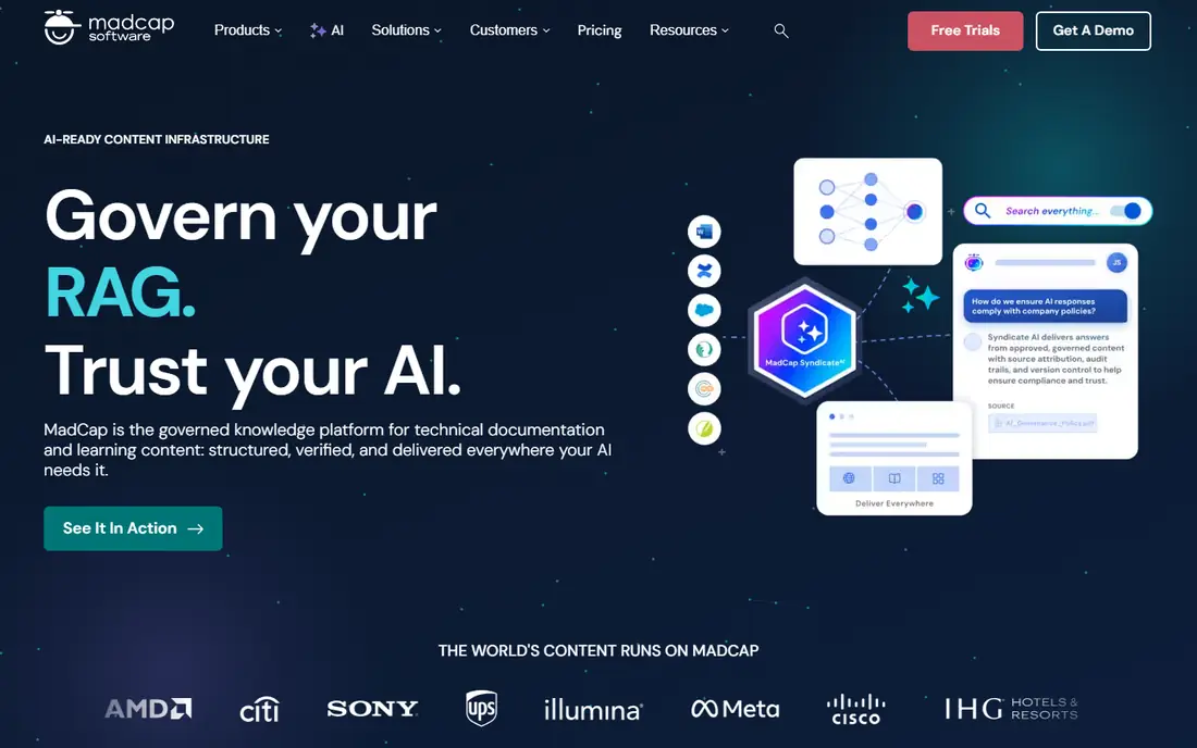 MadCap Software homepage
