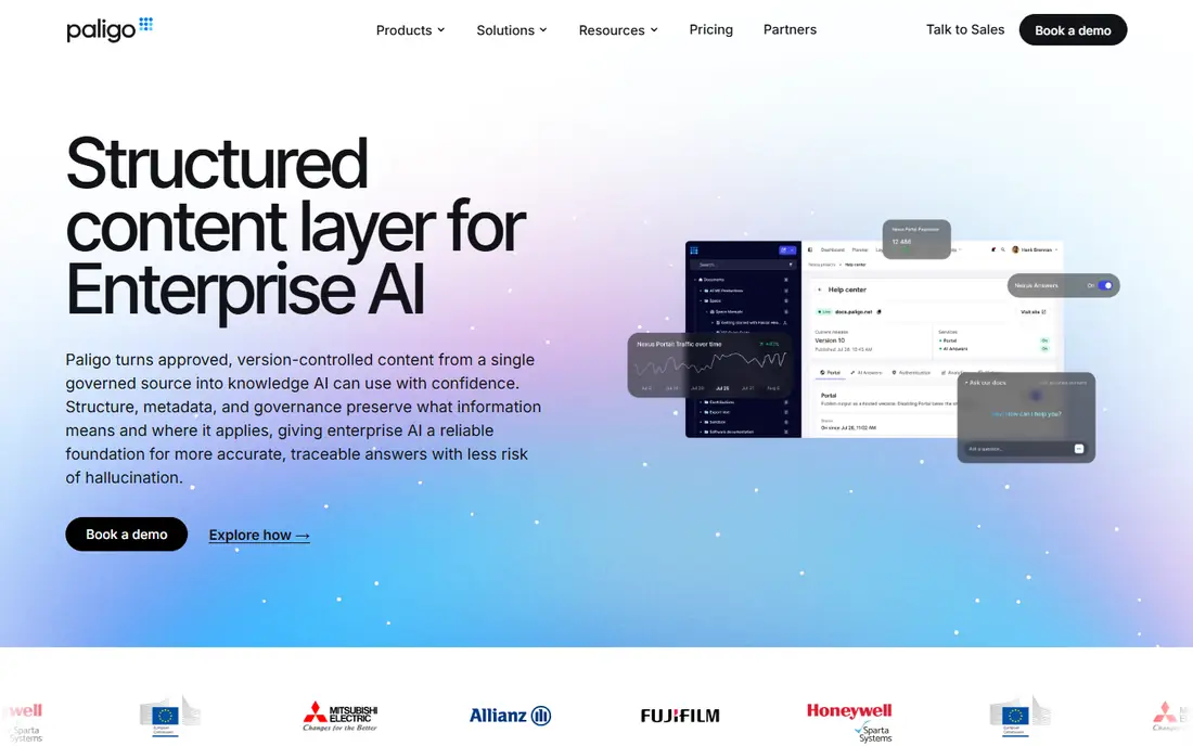 Paligo homepage