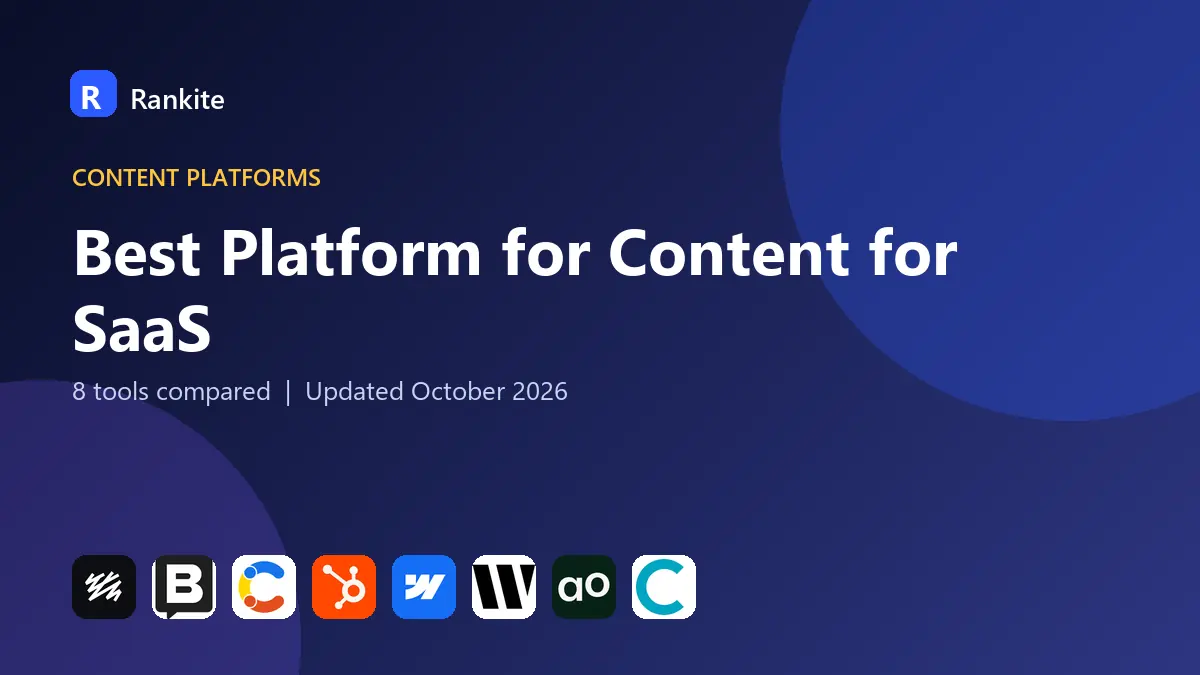 Best Platform for Content for SaaS in 2026: 8 Tools Compared