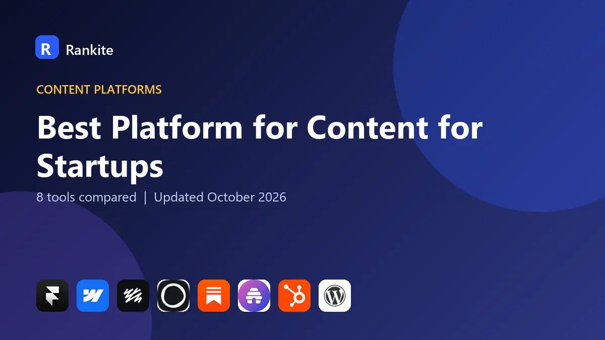 Best Platform for Content for Startups in 2026: 8 Tools Compared